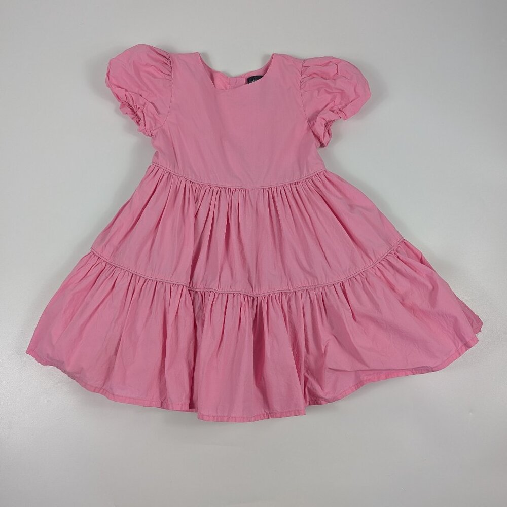 Cynthia Rowley Pink Tiered Puff Sleeve Little Girls Dress